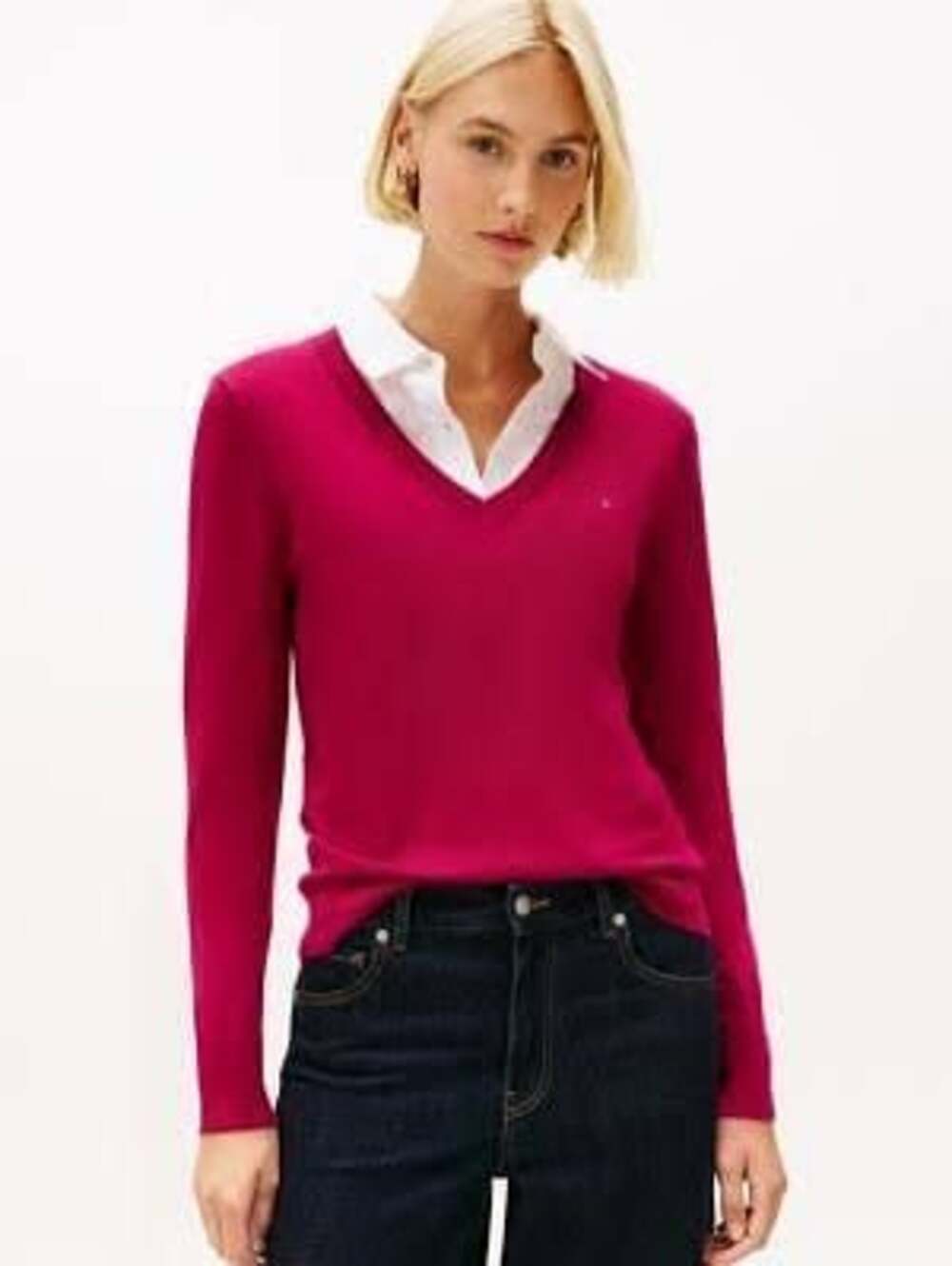 🩷Tommy Hilfiger 🩷 V-Neck Sweater Pink Size XL